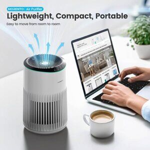 NEW Small Air Purifier with Sleep Mode & Fragrance Sponge for Bedroom Office